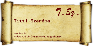 Tittl Szeréna névjegykártya